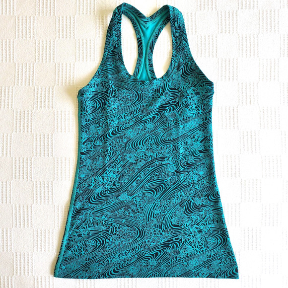 Lululemon | CRB Cool Racerback II Tank | Kitakami Viridian Green Black | 2 - Picture 2 of 14